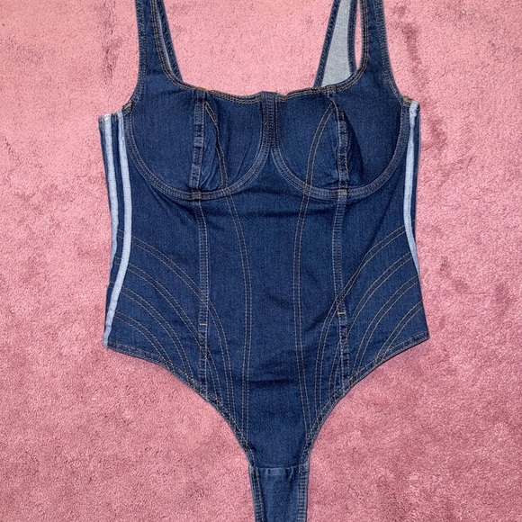 IVY PARK Rodeo Denim Bodysuit - Picture 2 of 6